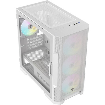 Torre PC Tempest Stockade ARGB M-ATX Cristal Templado USB 3.0 Blanca