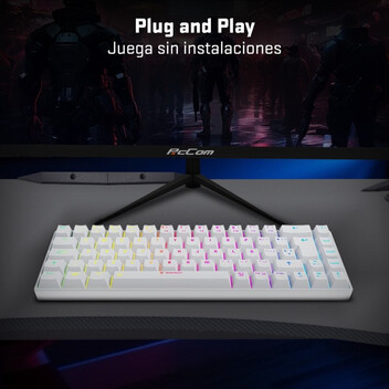 Tempest K20 Beast Teclado Mecánico Inalámbrico Gaming RGB TKL Mini Blanco