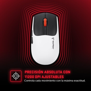 Tempest X18 Shatter Ratón Gaming Wireless RGB 11200DPI Blanco