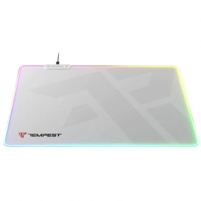 Tempest Mousepad RGB 46x36cm 4mm Alfombrilla Gaming Blanca