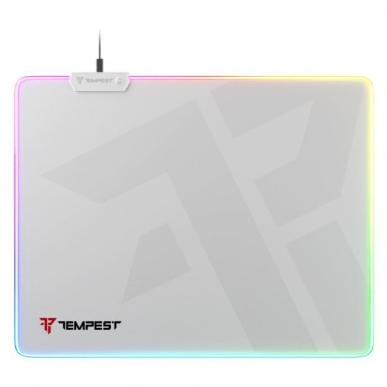 Tempest Mousepad RGB 46x36cm 4mm Alfombrilla Gaming Blanca