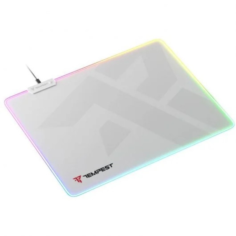 Tempest Mousepad RGB 46x36cm 4mm Alfombrilla Gaming Blanca