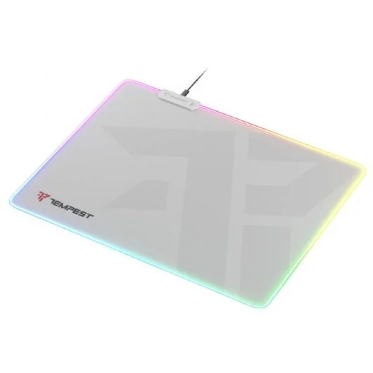 Tempest Mousepad RGB 46x36cm 4mm Alfombrilla Gaming Blanca