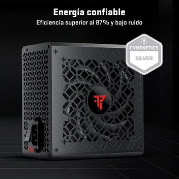 Fuente Alimentación Tempest Pulse PSU 650W Cybenetics Silver ATX 3.1 Fuente de Alimentación Negra