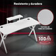 Tempest Haven White Mesa Gaming 120x60cm RGB Blanca Tempest Haven White Mesa Gaming 120x60cm RGB Blanca