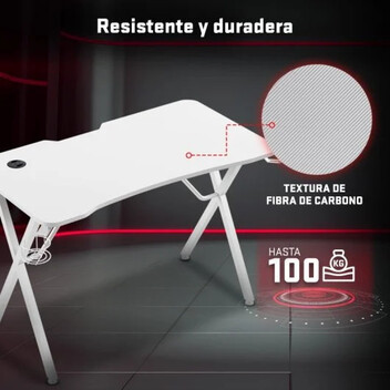 Tempest Shelter White Mesa Gaming 120x60cm RGB Blanca Tempest Shelter White Mesa Gaming 120x60cm RGB Blanca