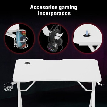 Tempest Shelter White Mesa Gaming 120x60cm RGB Blanca Tempest Shelter White Mesa Gaming 120x60cm RGB Blanca