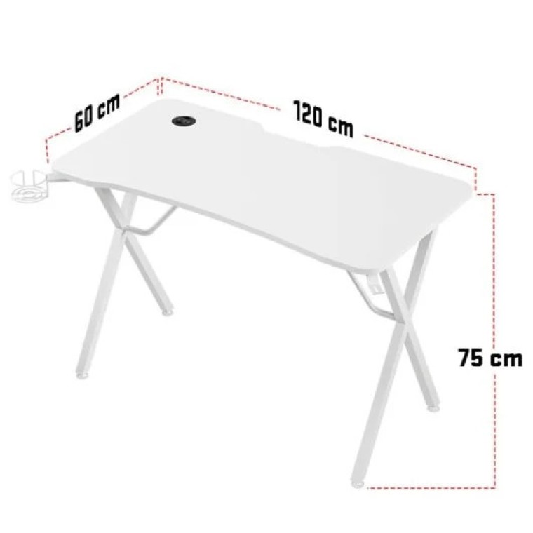 Tempest Shelter White Mesa Gaming 120x60cm RGB Blanca