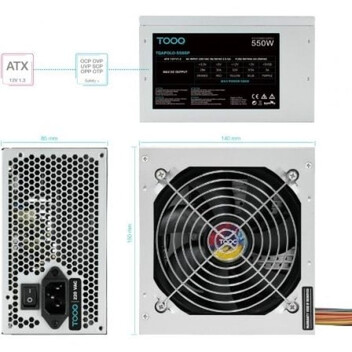 Fuente Alimentación TooQ 550W Certificación 80 PLUS Bronze TQAPOLO-550SP Comp