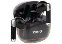 TooQ Onyx TQBWH-0054B Auriculares Inalámbricos Bluetooth con Estuche de Carga Negros