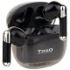 TooQ Onyx TQBWH-0054B Auriculares Inalámbricos Bluetooth con Estuche de Carga Negros