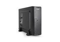 Torre PC Caja Slim Micro-ATX TooQ TQC-3007U3C Acero Negra Fuente 500W Lector SD USB 3.2