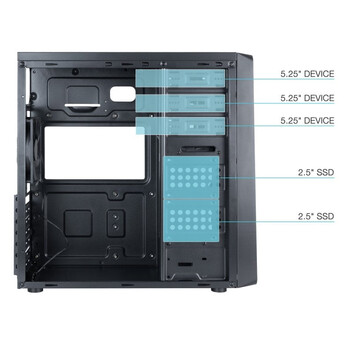 Torre PC TooQ TQC-5701U3C-B Midi Tower USB 3.0 Negra