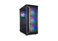 Torre PC Caja Semitorre Gaming Ragnärok TQGCC101-B ATX Vidrio Templado 4 Ventiladores Negro