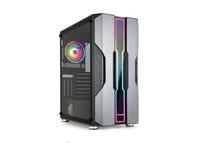 Torre PC Caja Gaming TooQ Nightcity TQGCC103-B ARGB ATX/Midi Tower Negro Plata Acero/Vidrio Templado