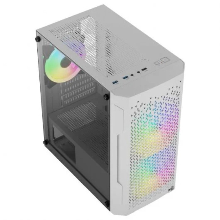 Aerocool TRINITYMINIWHV3 ARGB Cristal Templado USB 3.0 Blanco