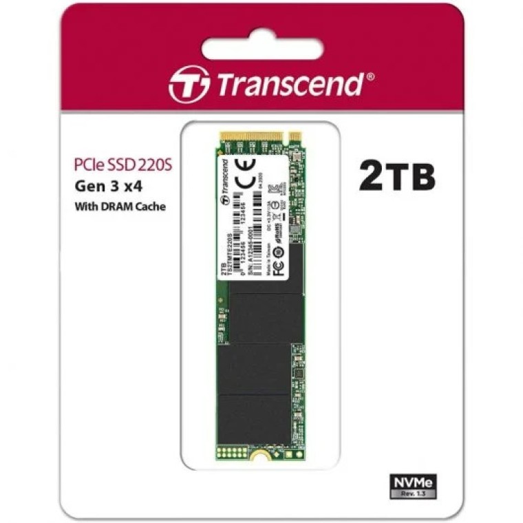 Transcend MTE220S SSD 2TB M.2 NVMe PCIe Gen3 x4