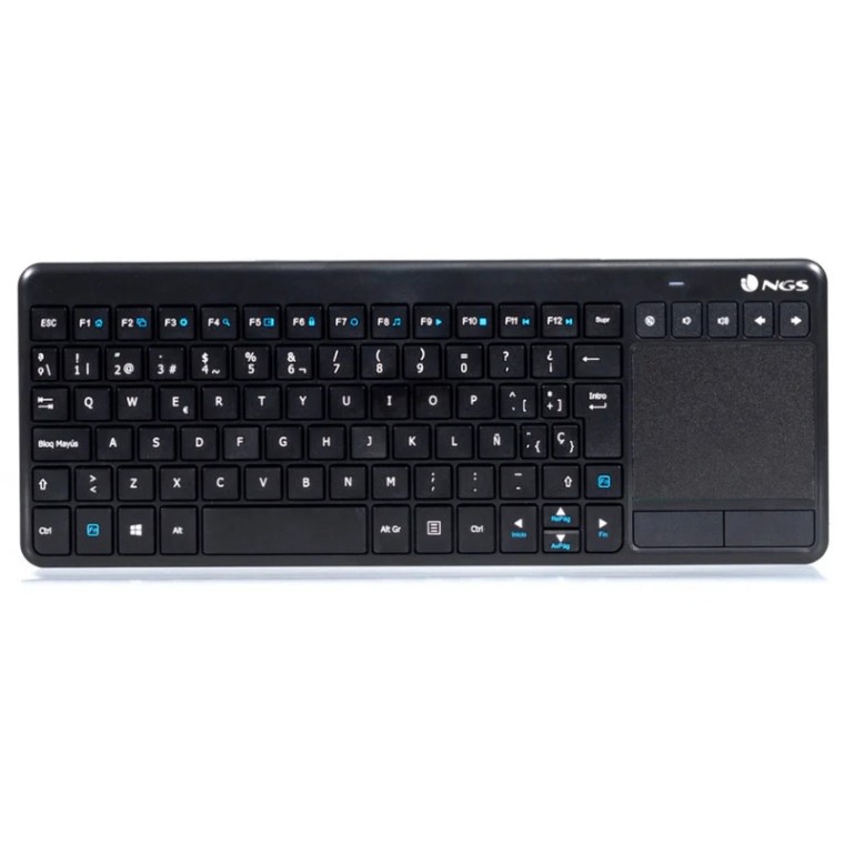 NGS TV Warrior Teclado Inalámbrico con Teclas Multimedia / SmartTV y Touchpad Qwerty Español