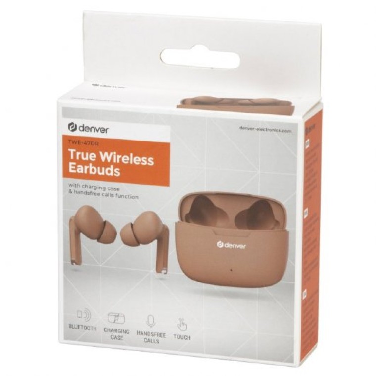 Denver TWE-47 Auriculares Bluetooth Beige