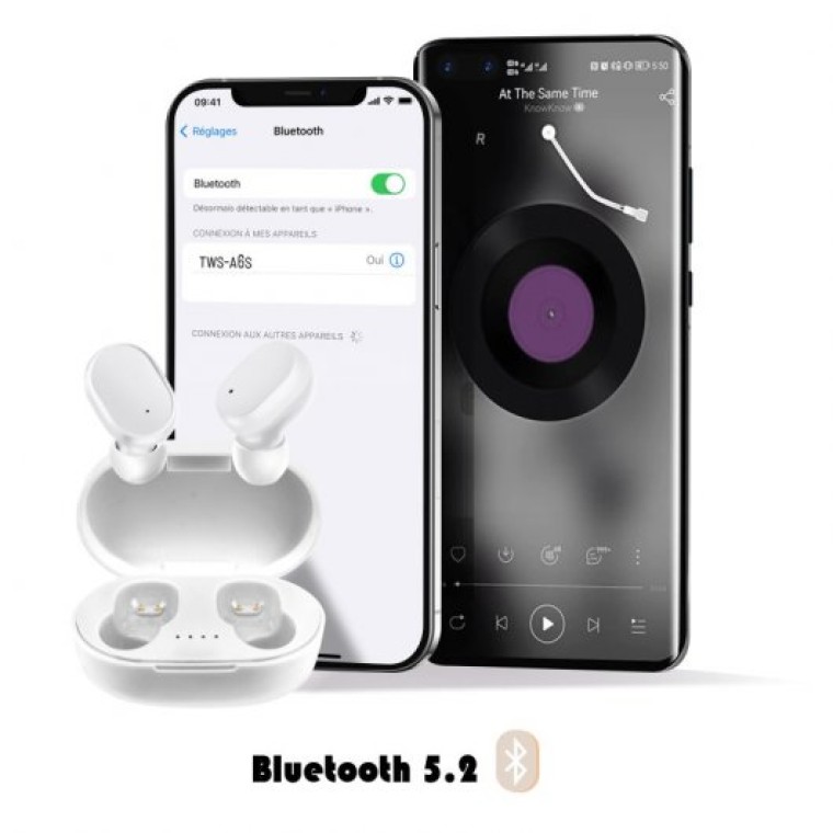 Avizar TWS-A6S-BK Auriculares Bluetooth Negros