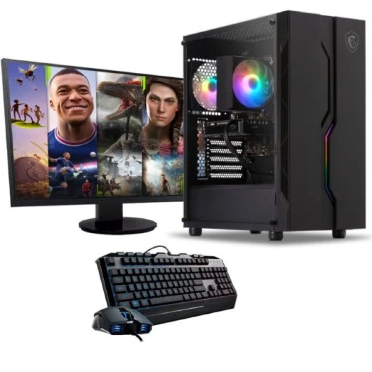 Sedatech Pack Pc Gaming Expert AMD Ryzen 5 5500/16GB/1TB SSD/RTX4060 + Monitor 23.6" FullHD