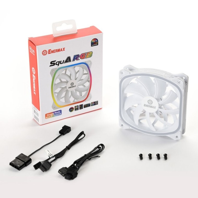 Enermax SquA RGB Ventilador 120mm Blanco