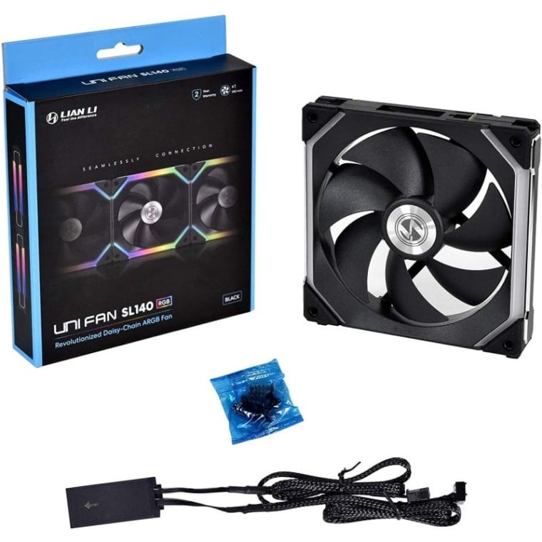 Lian-Li UNI FAN SL140 RGB PWM Ventilador Suplementario 140mm Negro