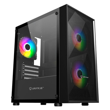 Torre PC UNYKAch Mir B200 Cristal Templado USB 3.2 Negra Torre PC UNYKAch Mir B200 Cristal Templado USB 3.2 Negra