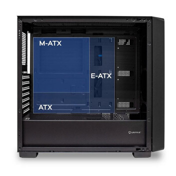 Torre PC Caja ATX UNYKAch Revelat Madeira Black, Cristal Templado, USB 3.0/Type-C, Soporte GPU 425mm