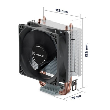 Ventilador CPU Refrigeración Aire Unykach Socket LGA1700 AM4 90mm UNYCOOL H20 PWM Compacto Ventilador CPU Refrigeración Aire Unykach Socket LGA1700 AM4 90mm UNYCOOL H20 PWM Compacto