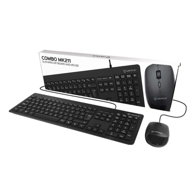 UNYKAch MK211 PRO Slim Kit Teclado + Ratón Ultradelgados y Ergonómicos