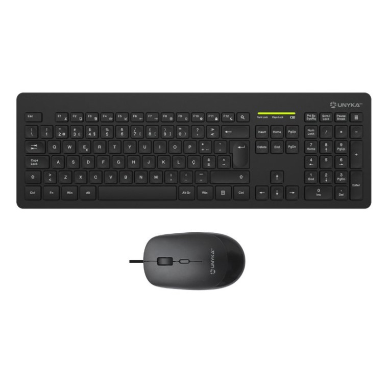 UNYKAch MK212 PRO Slim Wireless Kit Teclado + Ratón Inalámbricos (Idioma Portugués)