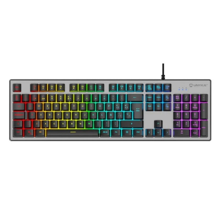 UNYKAch NOVA K244 Teclado Gaming con Retroiluminación RGB