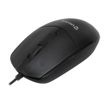 Teclado de membrana Negro Layout Español con ratón óptico 1200 DPI USB Kit oficina