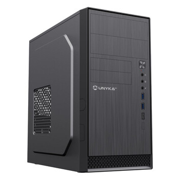 Torre PC Caja Micro ATX UNYKAch AERO C12 V2 USB 3.0/Type-C Audio HD Negro 2,4kg
