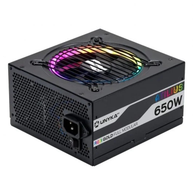 UNYKAch Atilius RGB Fuente de Alimentación 650W Eficiencia 90% Full Modular