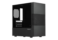 Torre PC Caja UNYKAch Aero C25 Micro ATX Negra con Fuente ATX 500W y Panel Lateral de Cristal Templa