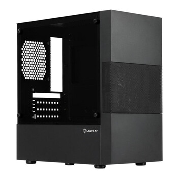 Torre PC Caja UNYKAch Aero C25 Micro ATX Negra con Fuente ATX 500W y Panel Lateral de Cristal Templa Torre PC Caja UNYKAch Aero C25 Micro ATX Negra con Fuente ATX 500W y Panel Lateral de Cristal Templa