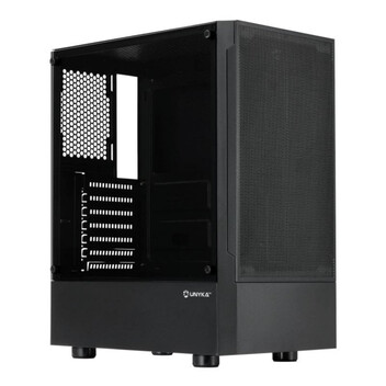Torre PC Caja UNYKAch Aero C35 ATX/Micro ATX/ITX Panel de Cristal Templado Negra con Fuente 500 W