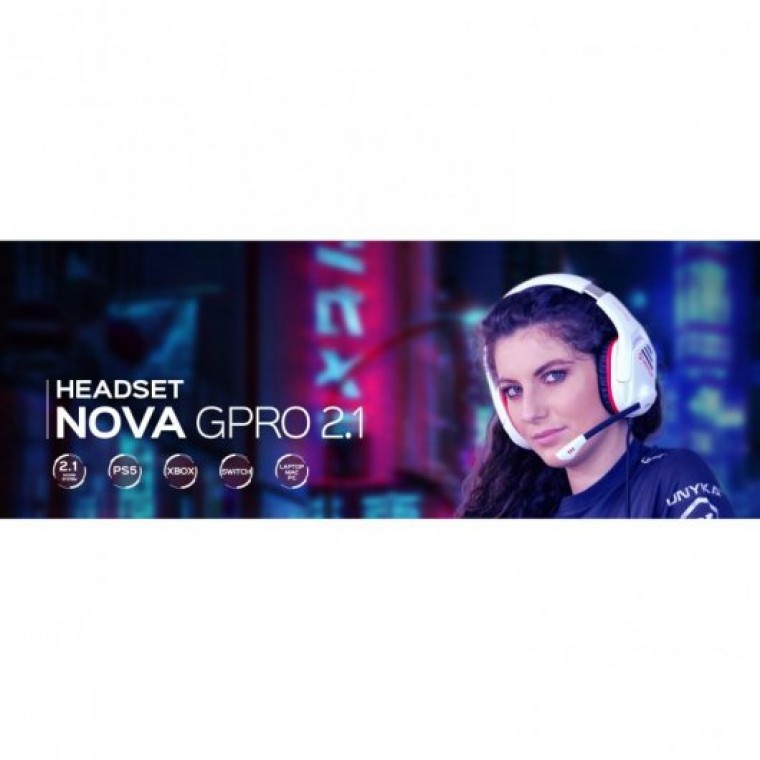 UNYKAch Nova GPRO 2.1 Auriculares Gaming Blancos