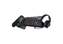UNYKAch Pack NOVA Teclado Gaming Membrana Español, Ratón, Cascos, Alfombrilla XL