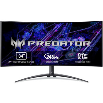 Monitor Acer Predator X34 X bmiiphuzx 34" OLED UltraWide QHD 24Hz FreeSync Premium Pro Curva