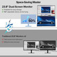 Monitor Uperfect Dual UP23860S 23.8" IPS FullHD 100Hz Doble Pantalla Rotación 360°