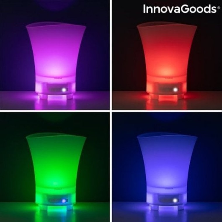 InnovaGoods Sonice Cubitera LED con Altavoz 5W