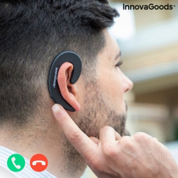 InnovaGoods Ceaser Auricular Monoaural Inalámbrico Negro InnovaGoods Ceaser Auricular Monoaural Inalámbrico Negro