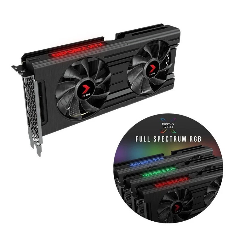 PNY GeForce RTX 3050 XLR8 Gaming REVEL EPIC-X RGB Dual Fan Edition 8GB GDDR6