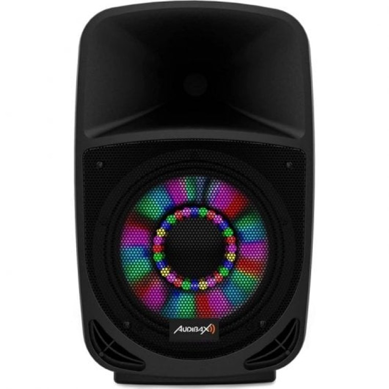 Audibax Vegas 10 Altavoz Profesional Bluetooth con Motor de Compresión y Efectos LED 10" 200W Negro