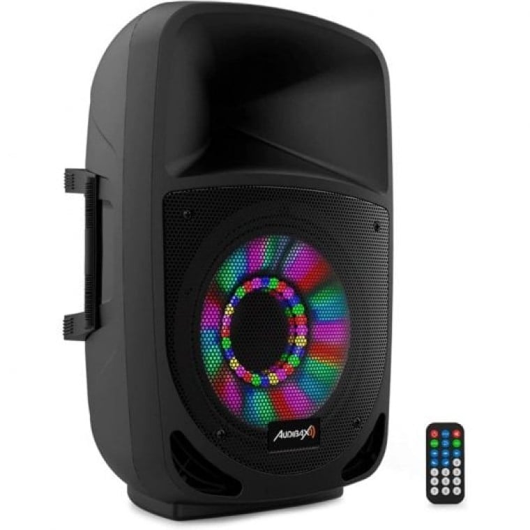 Audibax Vegas 12 Altavoz Profesional Bluetooth con Motor de Compresión y Efectos LED 12" 250W Negro