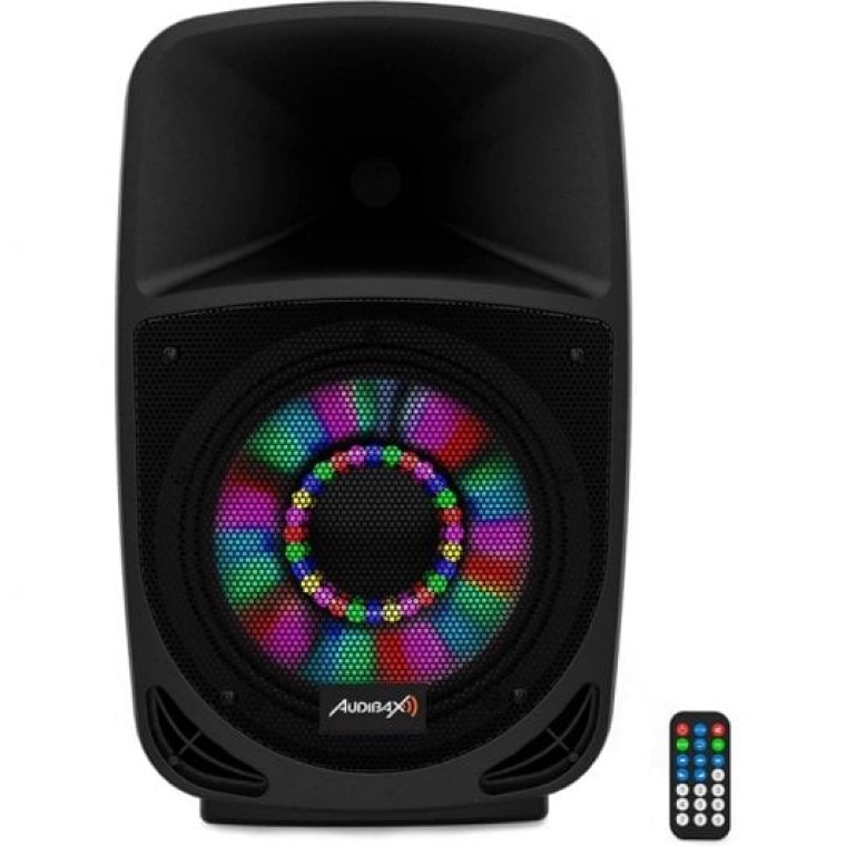 Audibax Vegas 12 Altavoz Profesional Bluetooth con Motor de Compresión y Efectos LED 12" 250W Negro