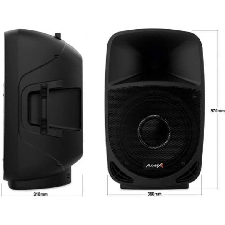 Audibax Vegas 12 Altavoz Profesional Bluetooth con Motor de Compresión y Efectos LED 12" 250W Negro